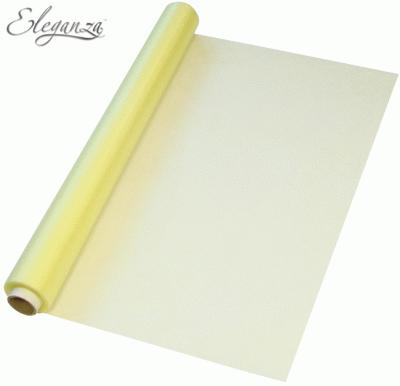 Eleganza Soft Sheer Organza 47cm x 10m Pale Yellow - Organza / Fabric